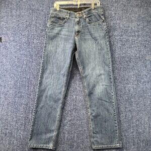 Wrangler Authentics Jeans Mens 32x32 Blue Cotton Straight Stretch 10ZM3CSCN